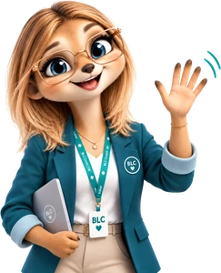 La mascotte BLC Conseil qui fait coucou